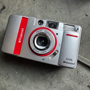 Polaroid 232SL Motorized Camera - Silver and Red